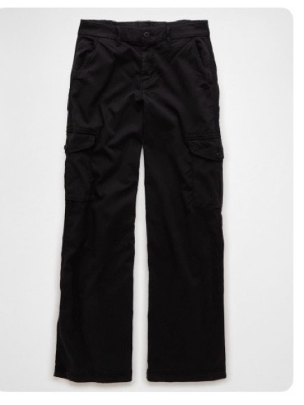 American Eagle Outfitters Black Dreamy Drape Cargo Pants